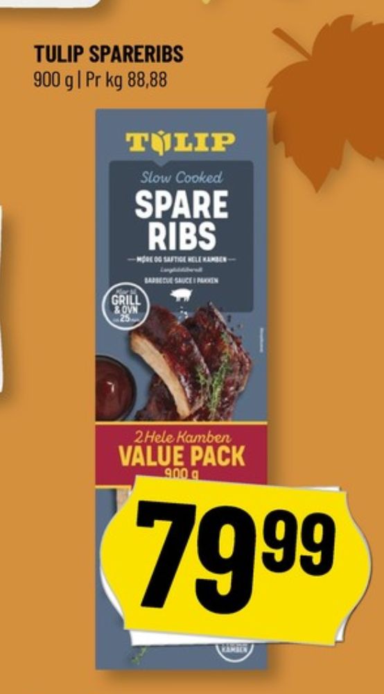 Tulip, Spareribs