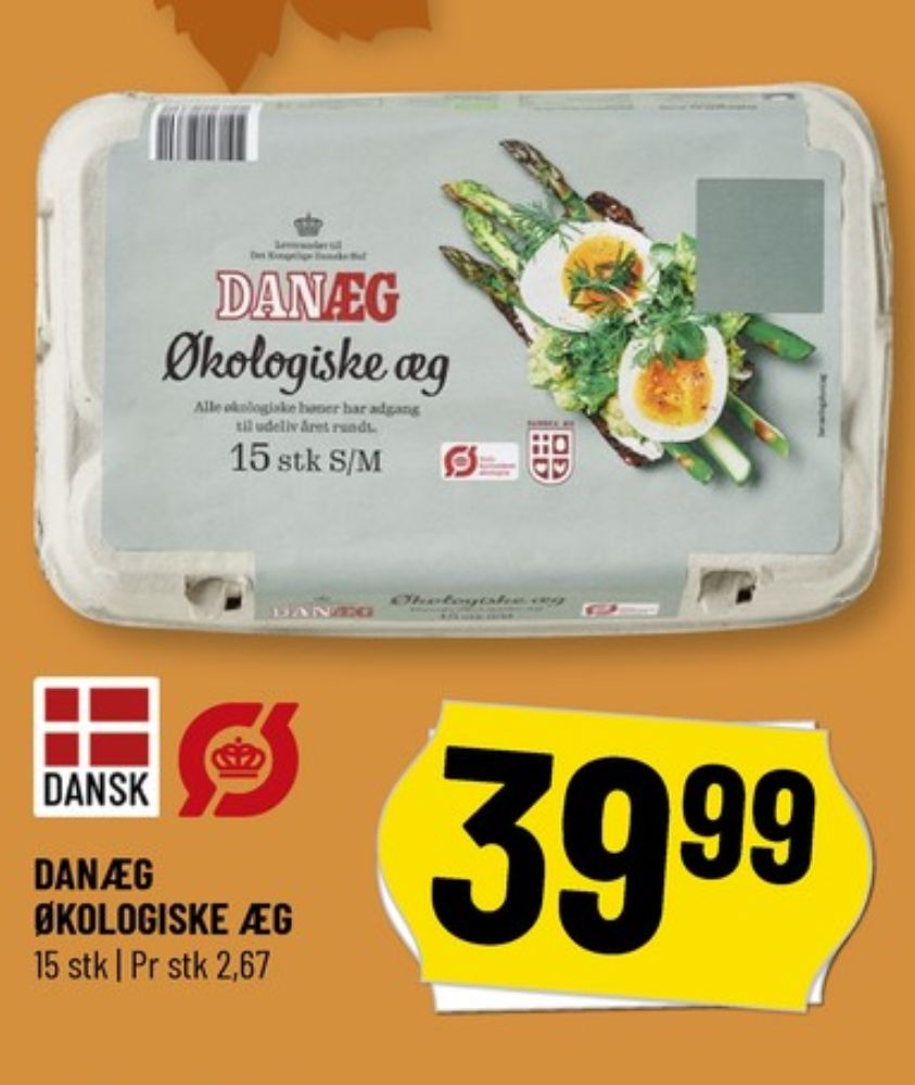Danæg, Økologiske æg S/M