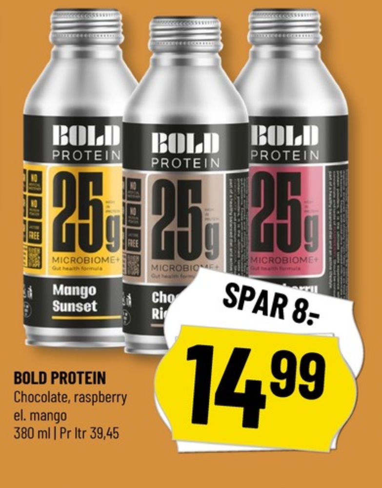 Bold, Proteindrik Raspberry Bliss