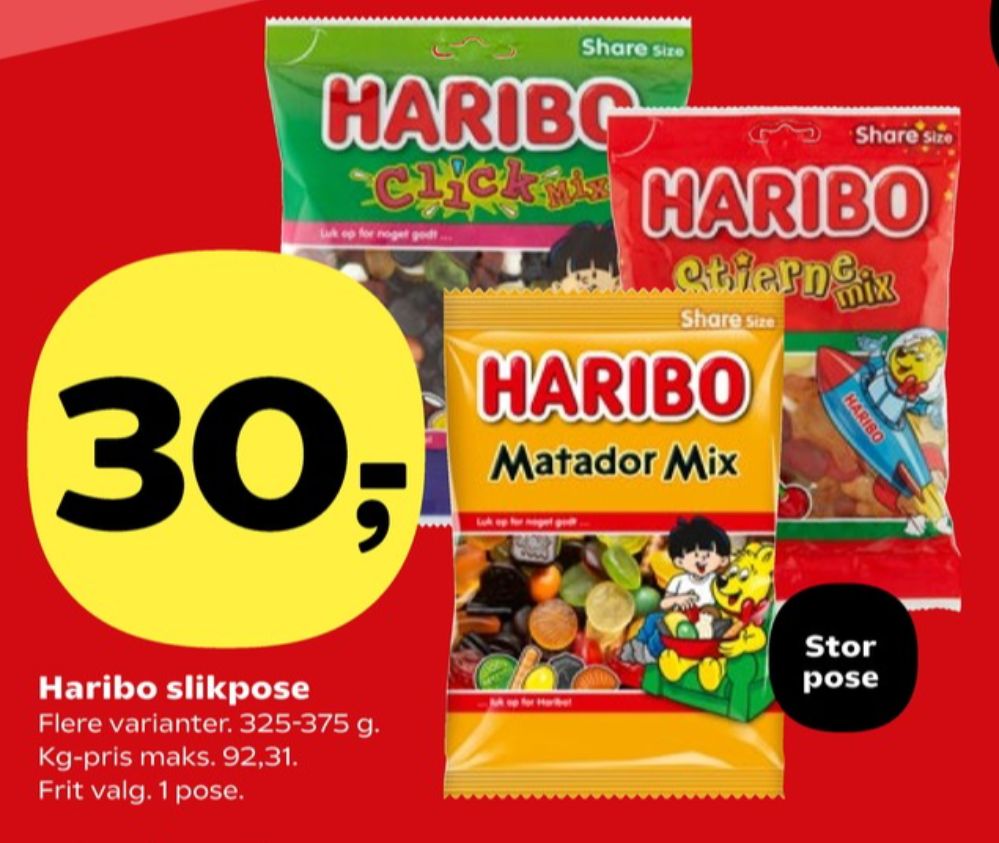 Haribo Stjernemix, Slikposer