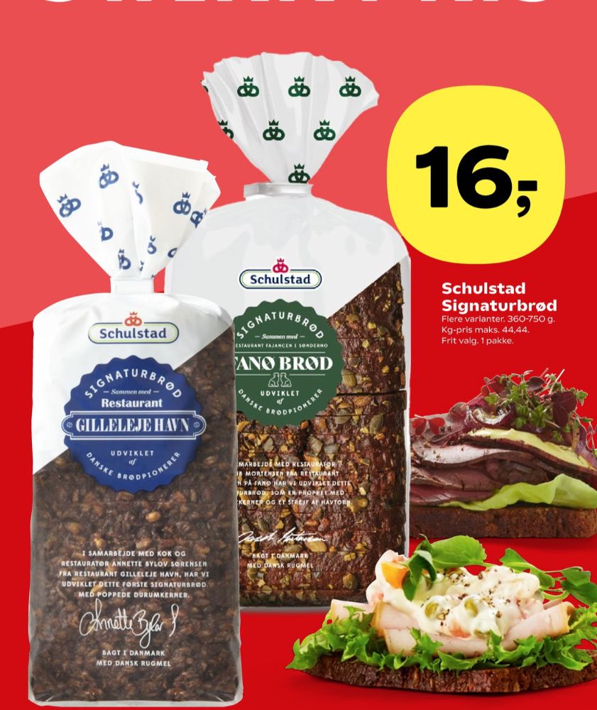 Schulstad Signaturbrød Restaurant Gillelejehavn, Rugbrødsskiver