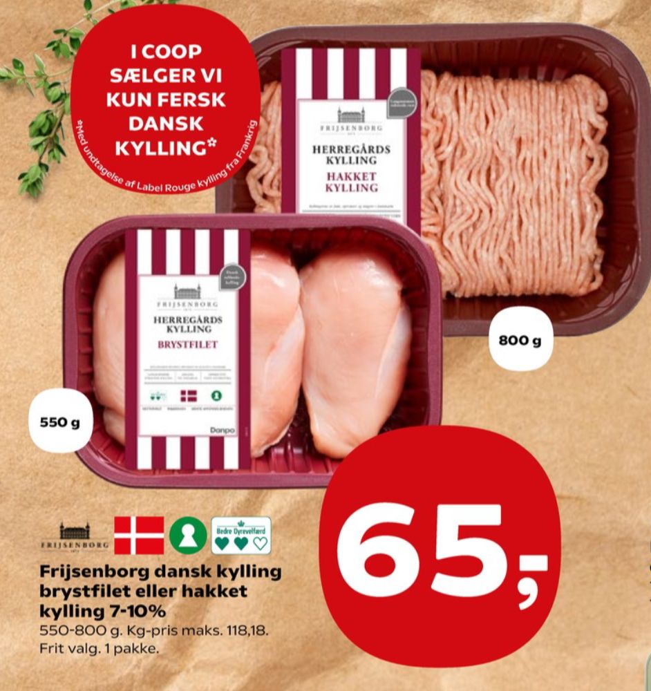 Frijsenborg, Hakket kylling 7-10%