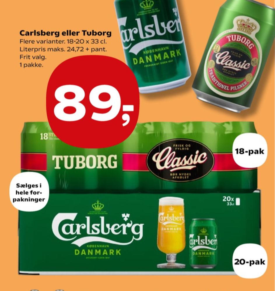 Tuborg Classic, Øl 18 pk.