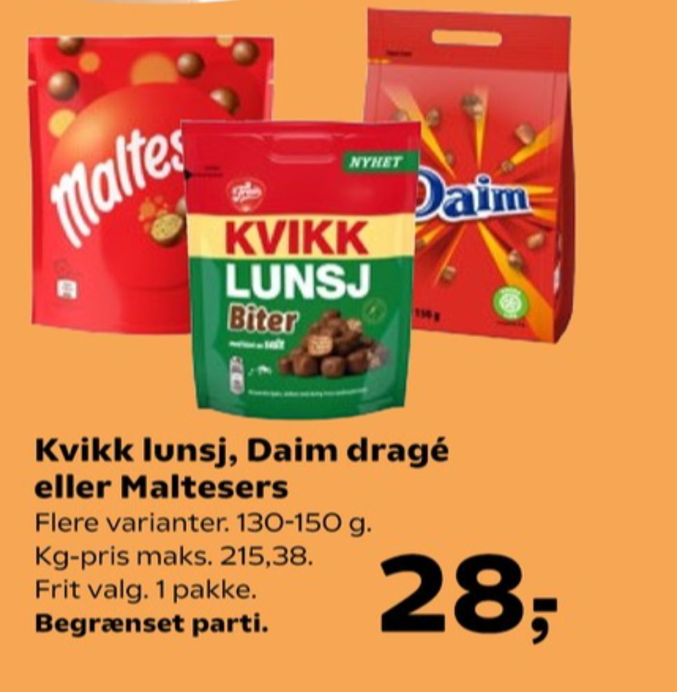 Freia Kvikk Lunsj, Chokoladebar Biter
