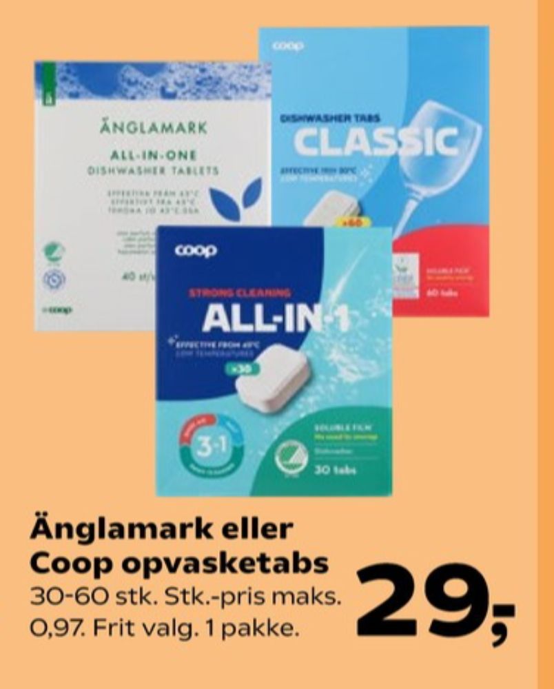 Änglamark, Maskinopvask-tabs