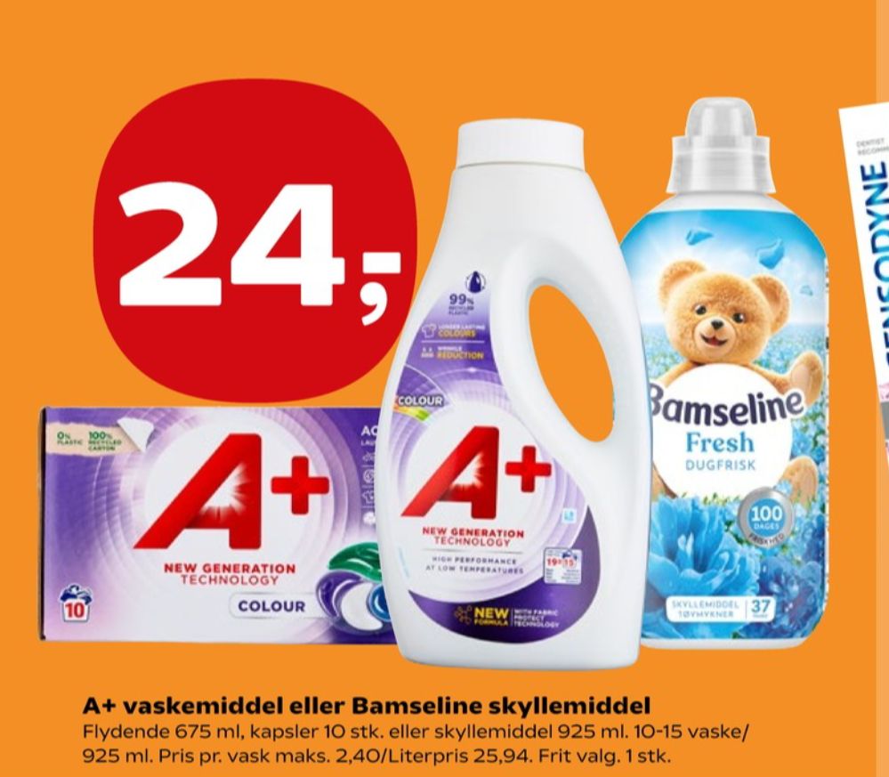 A+, Vaskemiddel-tabs
