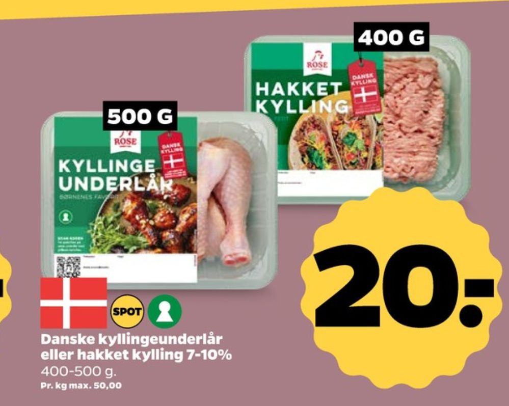 Rose, Kyllingeunderlår