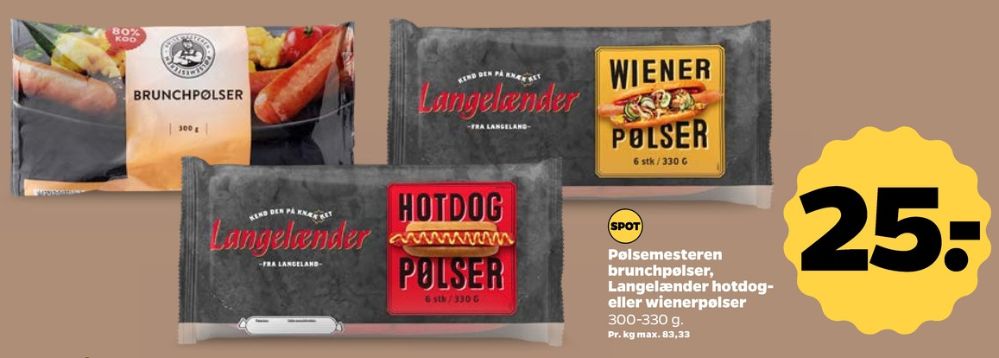 Langelænder, Hotdogpølser
