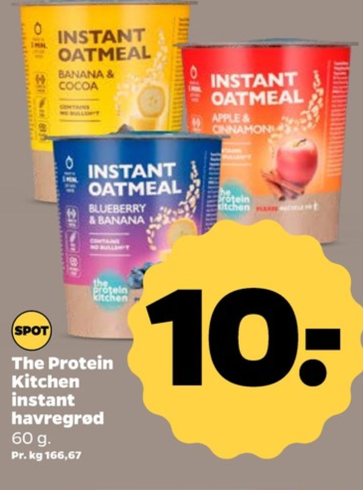 The Protein Kitchen, Instant Oatmeal Blueberry & Banana