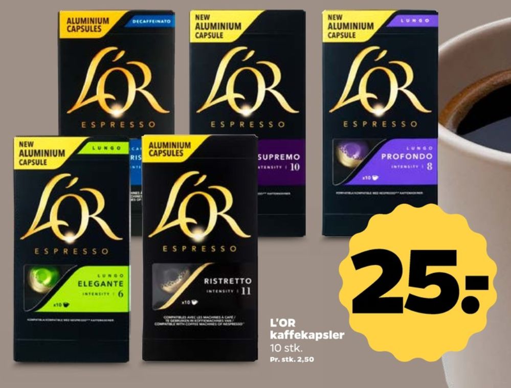 LOR Espresso Lungo Profondo, Kaffekapsler
