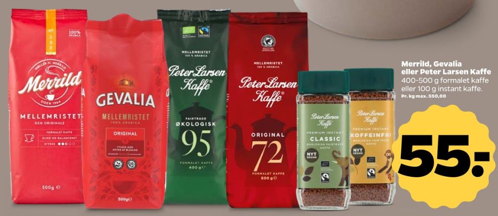 Merrild Mellemristet, Kaffe Formalet