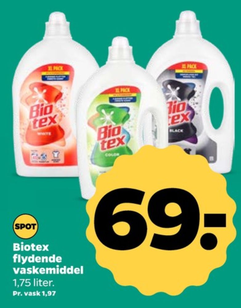 Biotex, Vaskemiddel-flydende