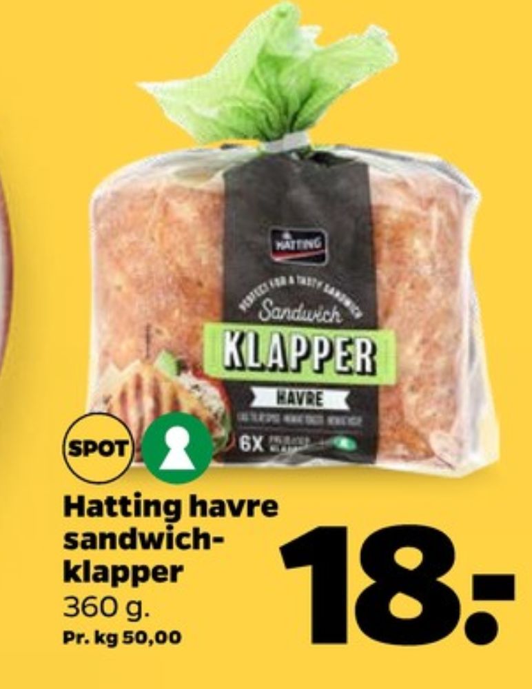 Hatting, Klapper Havre Sandwich 