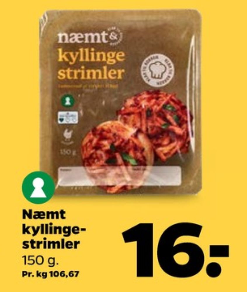 Næmt, Kyllingestrimler
