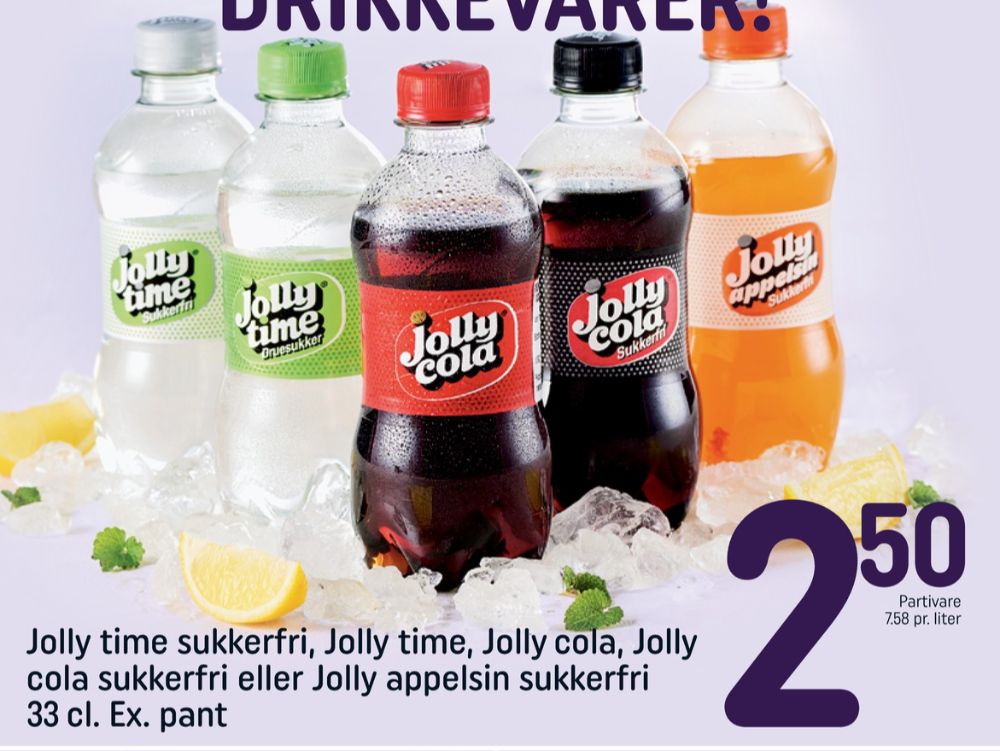 Jolly Cola Sukkerfri, Cola