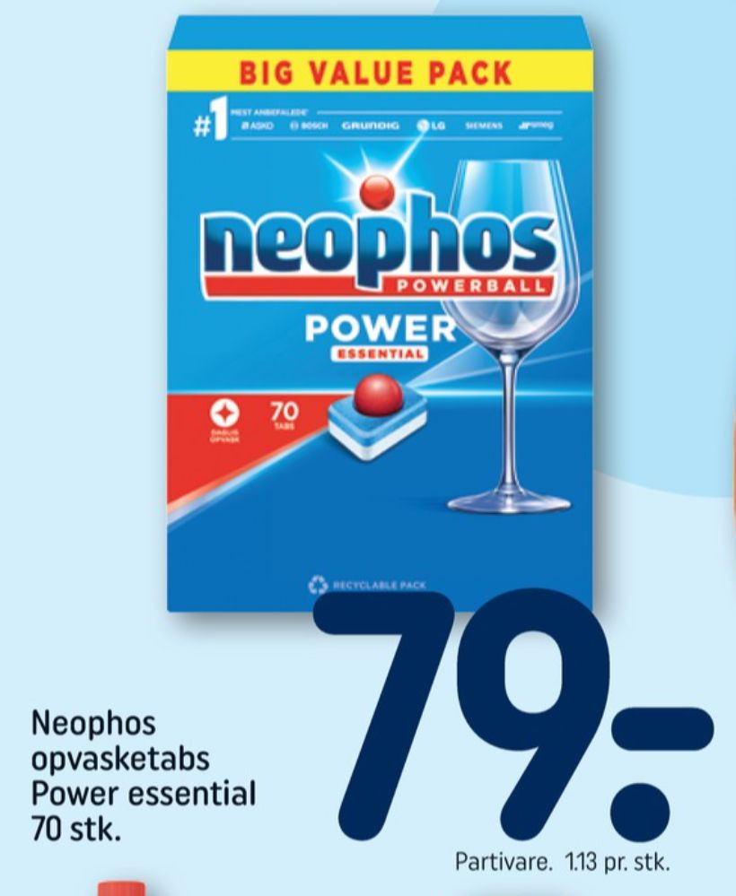 Neophos, Maskinopvask-tabs