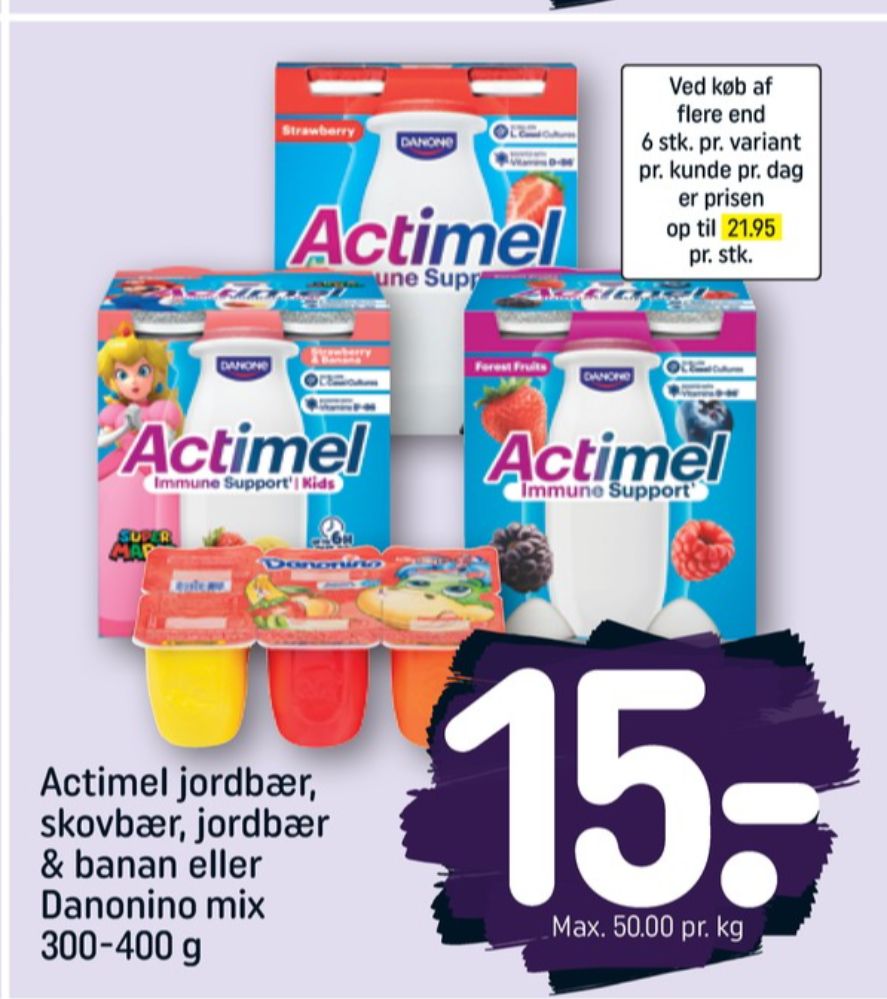 Danone Actimel, Drikkeyoghurt Multifrugt