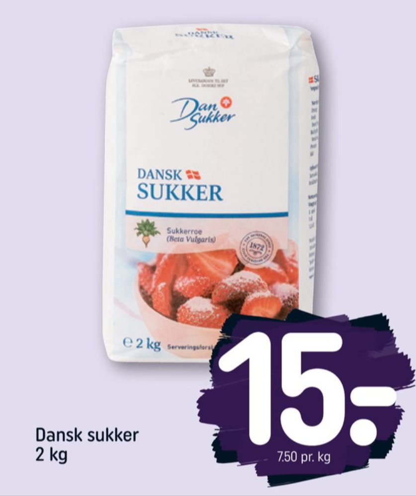 Dansukker, Sukker