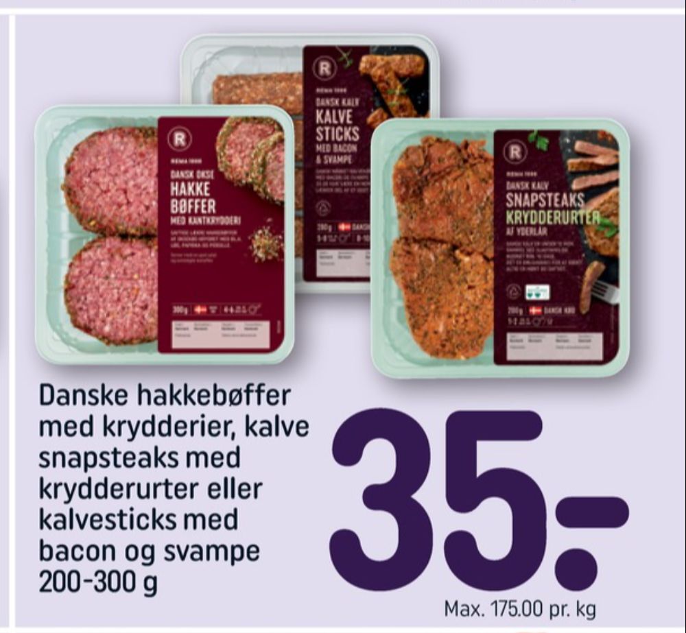 Rema 1000, Hakkebøffer