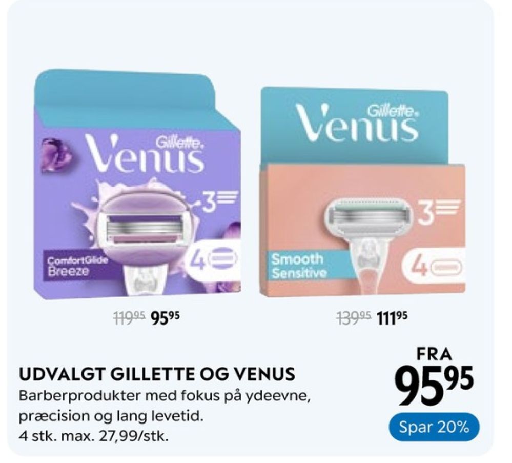 Gillette Venus Comfortglide Breeze, Barberblade