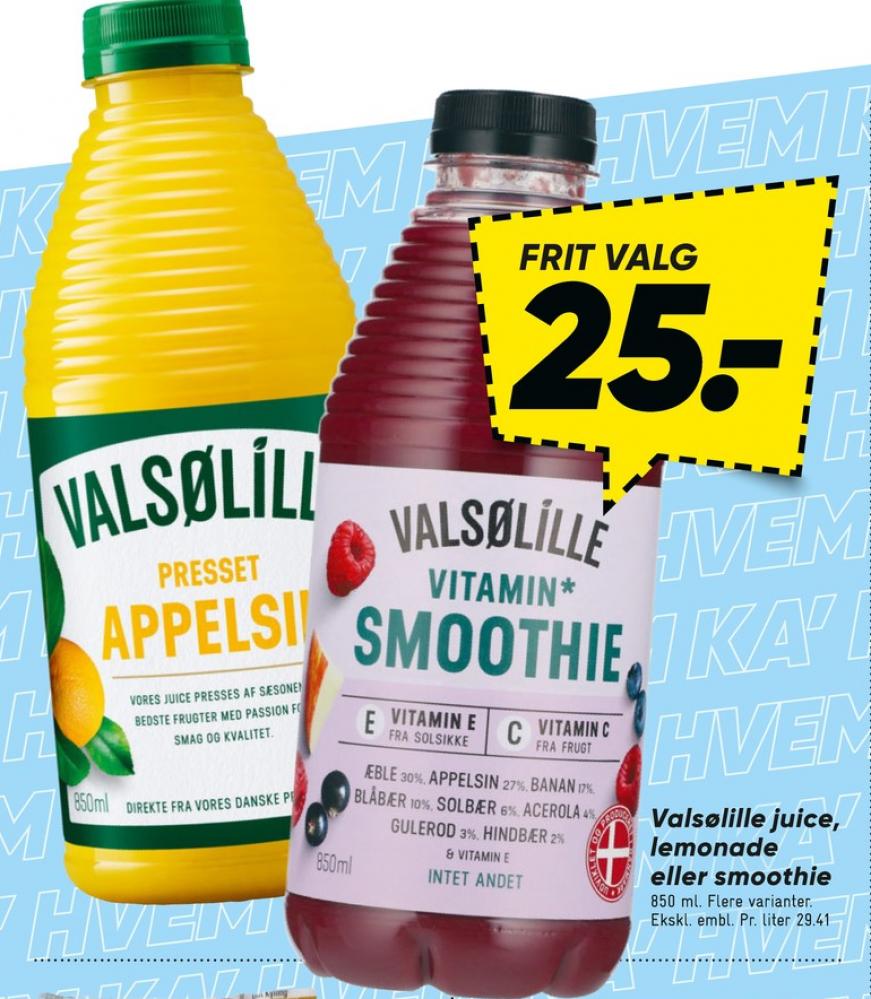 Valsølille, Appelsinjuice