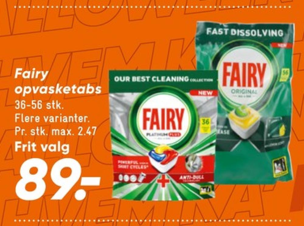 Fairy, Maskinopvask-tabs