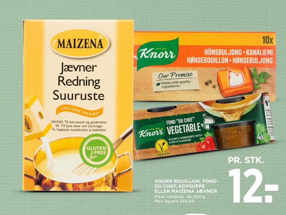 Maizena, Saucejævner