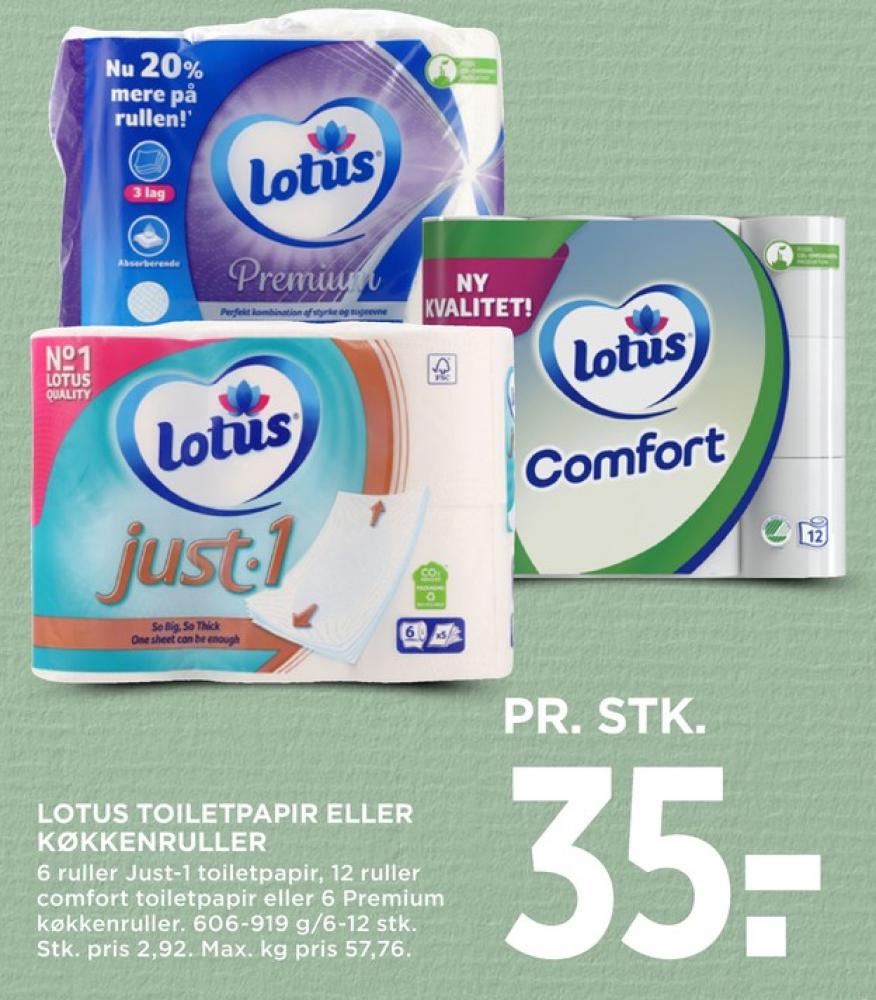 Lotus Comfort, Toiletpapir