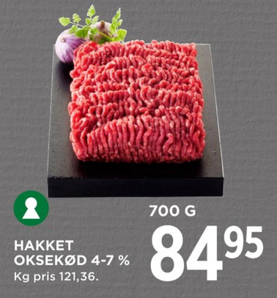 Hakket oksekød 4-7%