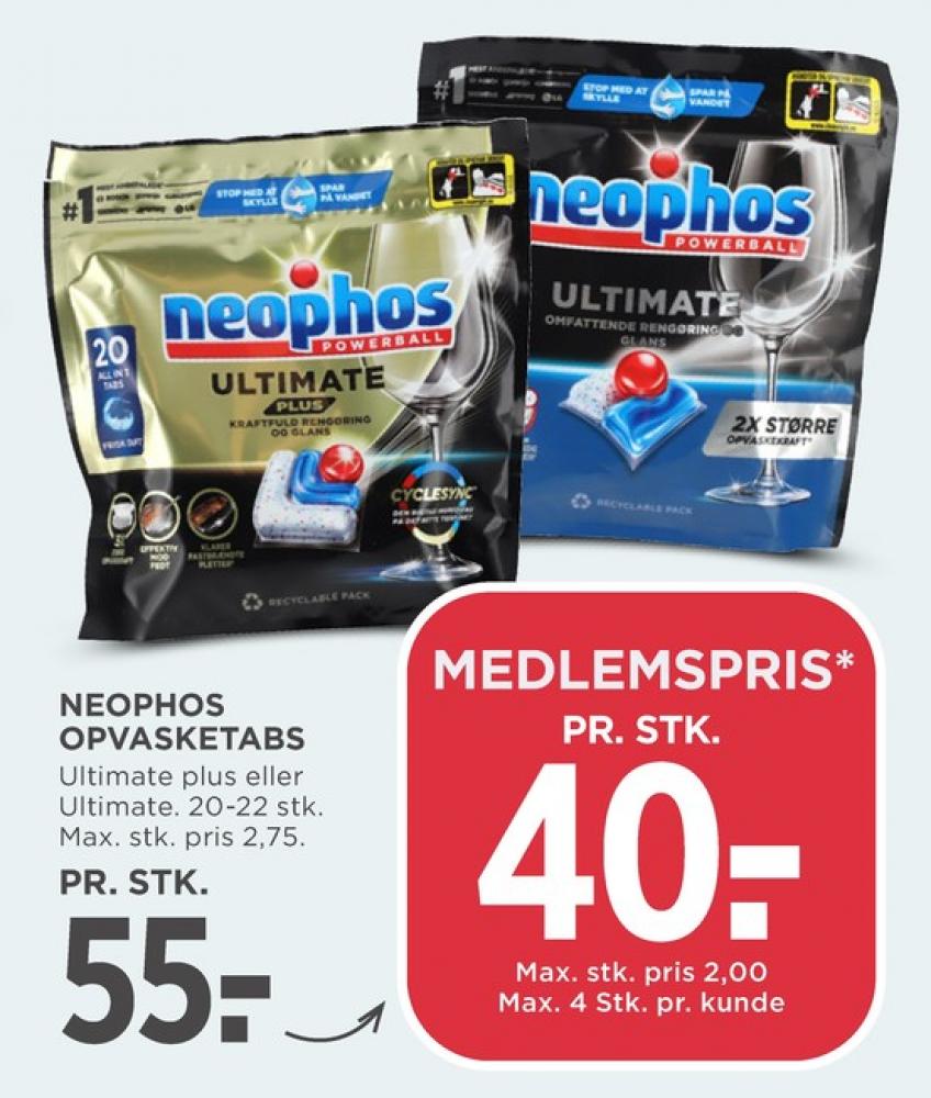 Neophos, Maskinopvask-tabs