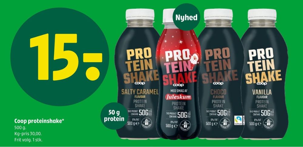 Coop, Protein Shake Juleskum