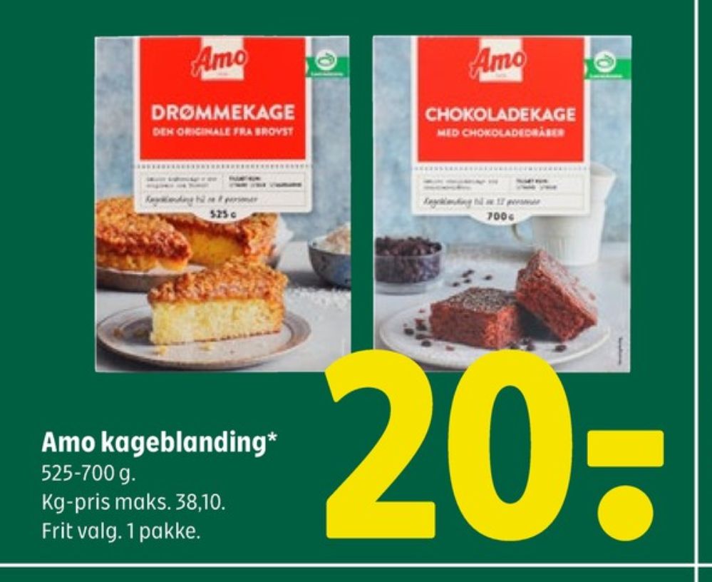 Amo, Chokoladekageblanding