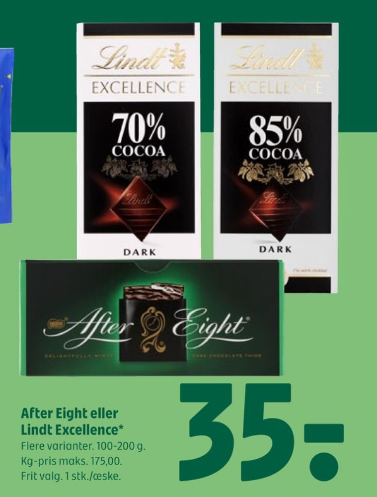Lindt Excellence, Chokoladeplade 70 % Cocoa Dark