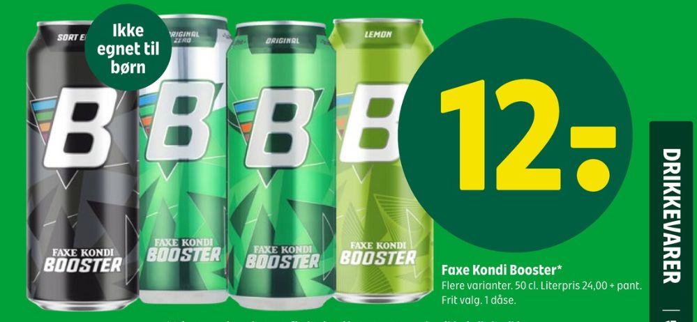 Faxe Kondi Booster Lemon, Energidrik