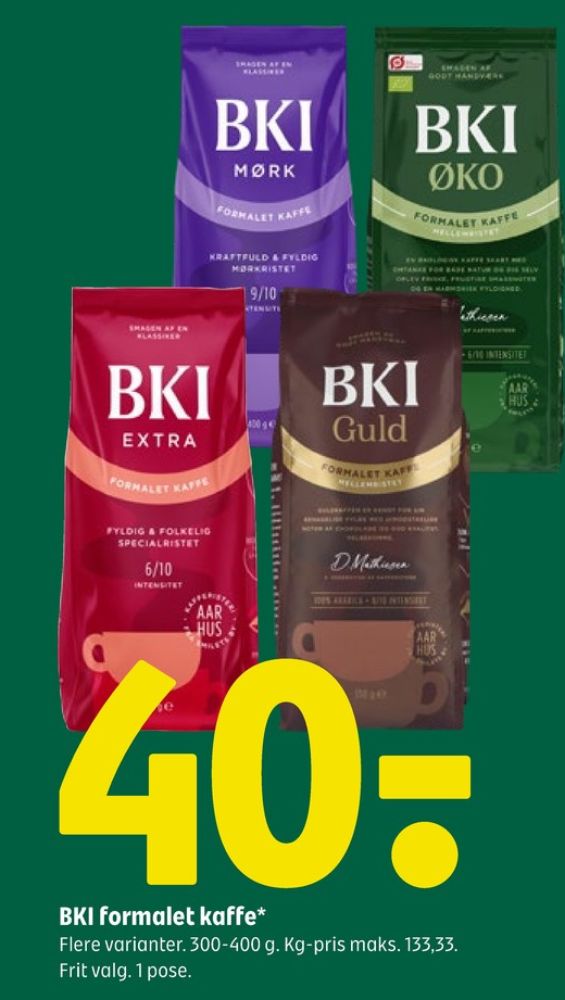 BKI Mørk, Kaffe Formalet