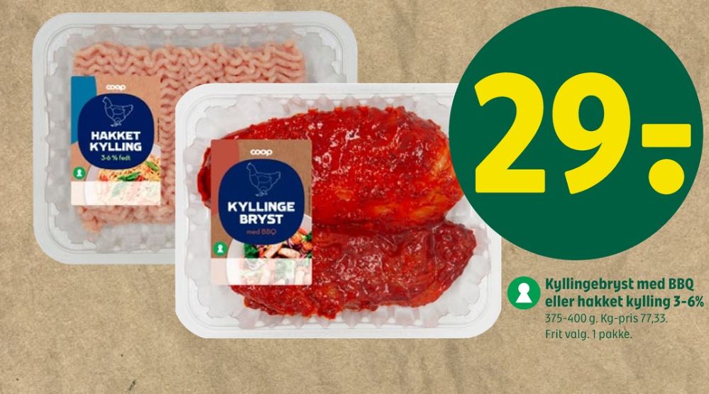 Coop, Hakket kylling 3-6%