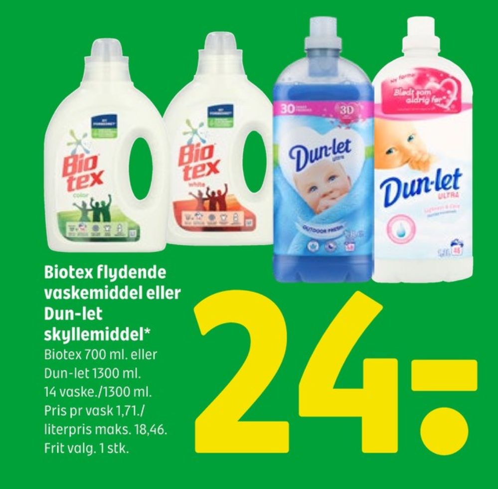 Biotex, Vaskemiddel-flydende