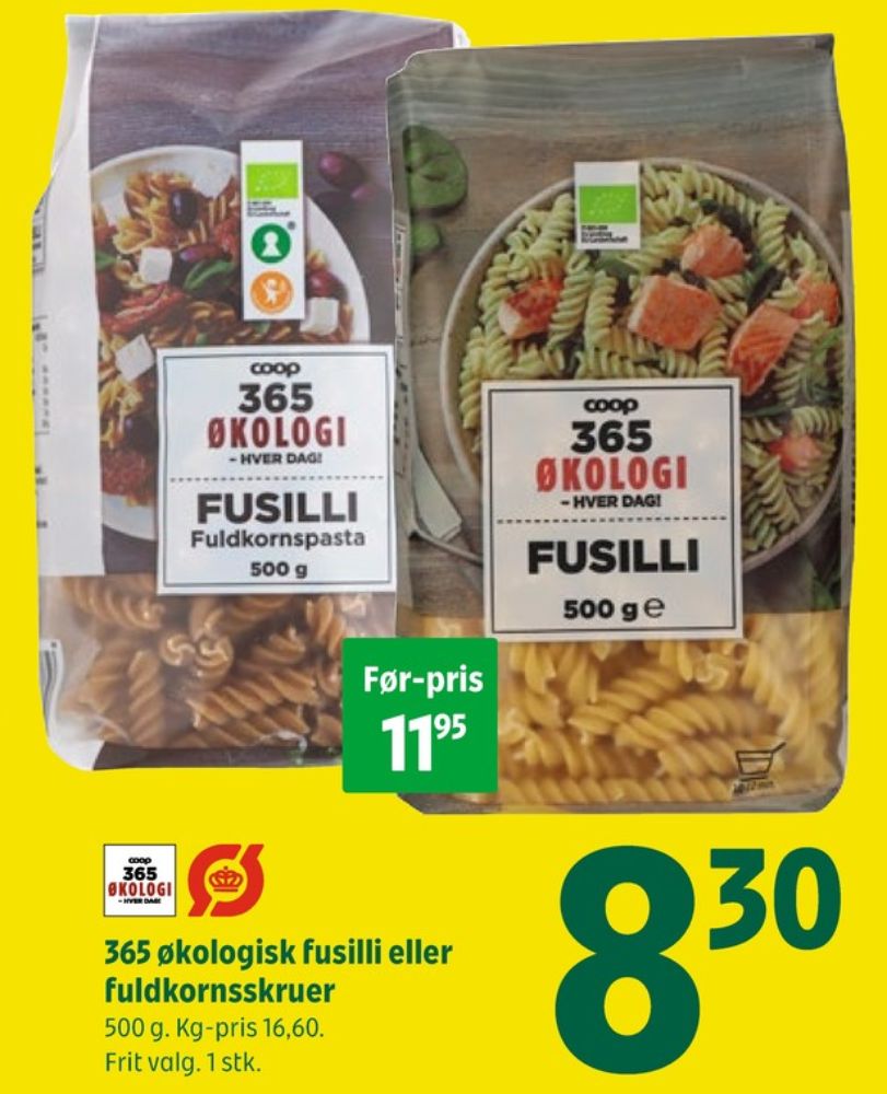 Coop 365, Fuldkornsfusilli