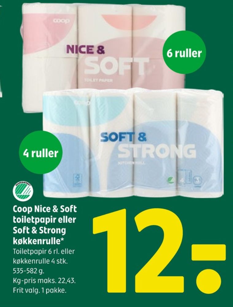 Coop Nice & Soft, Toiletpapir