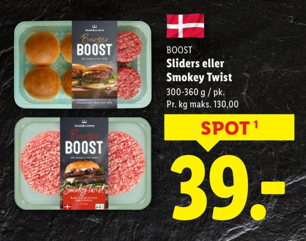 Danish Crown Burger Boost, Hakkebøffer Sliders