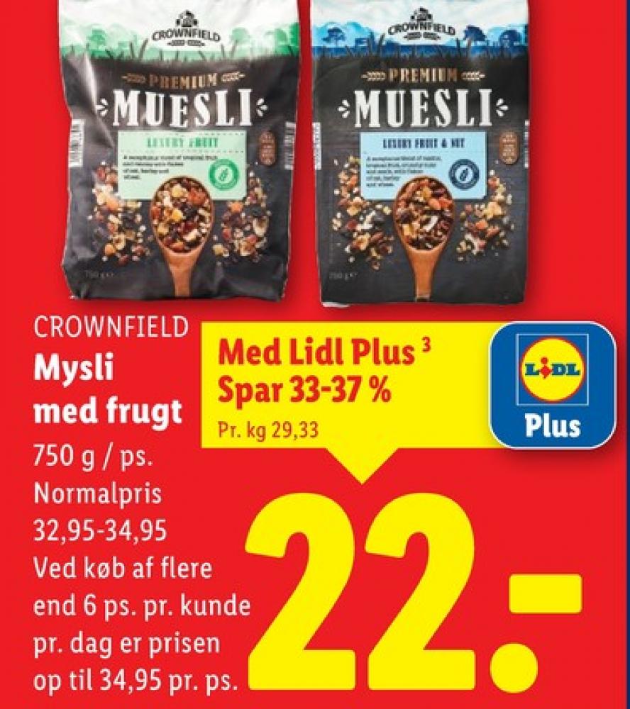 Crownfield, Müsli Luxery Fruit & Nut