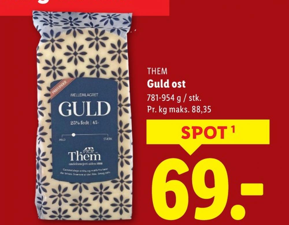 Them Ost, Skæreost Guld Mellemlagret 45+