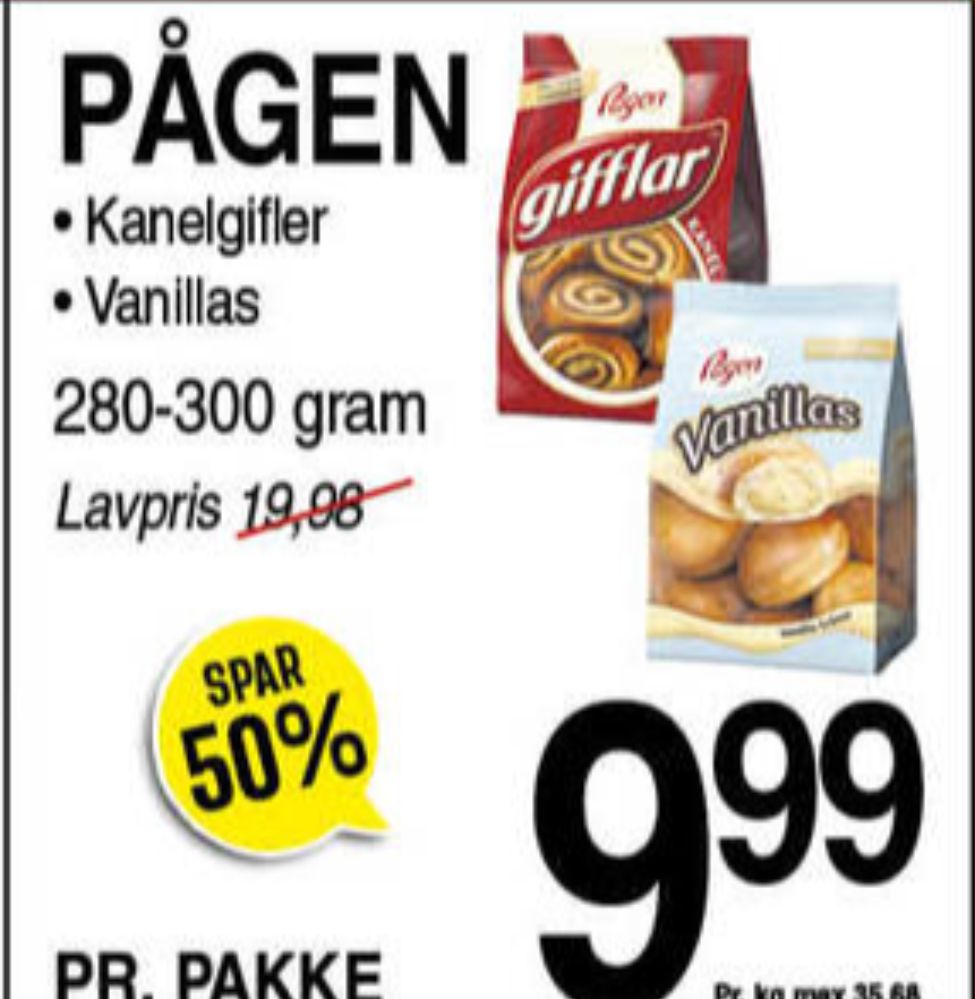 Pågen, Gifflar kanel