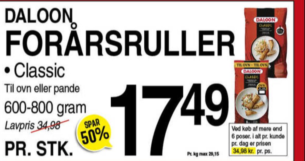 Daloon, Forårsruller