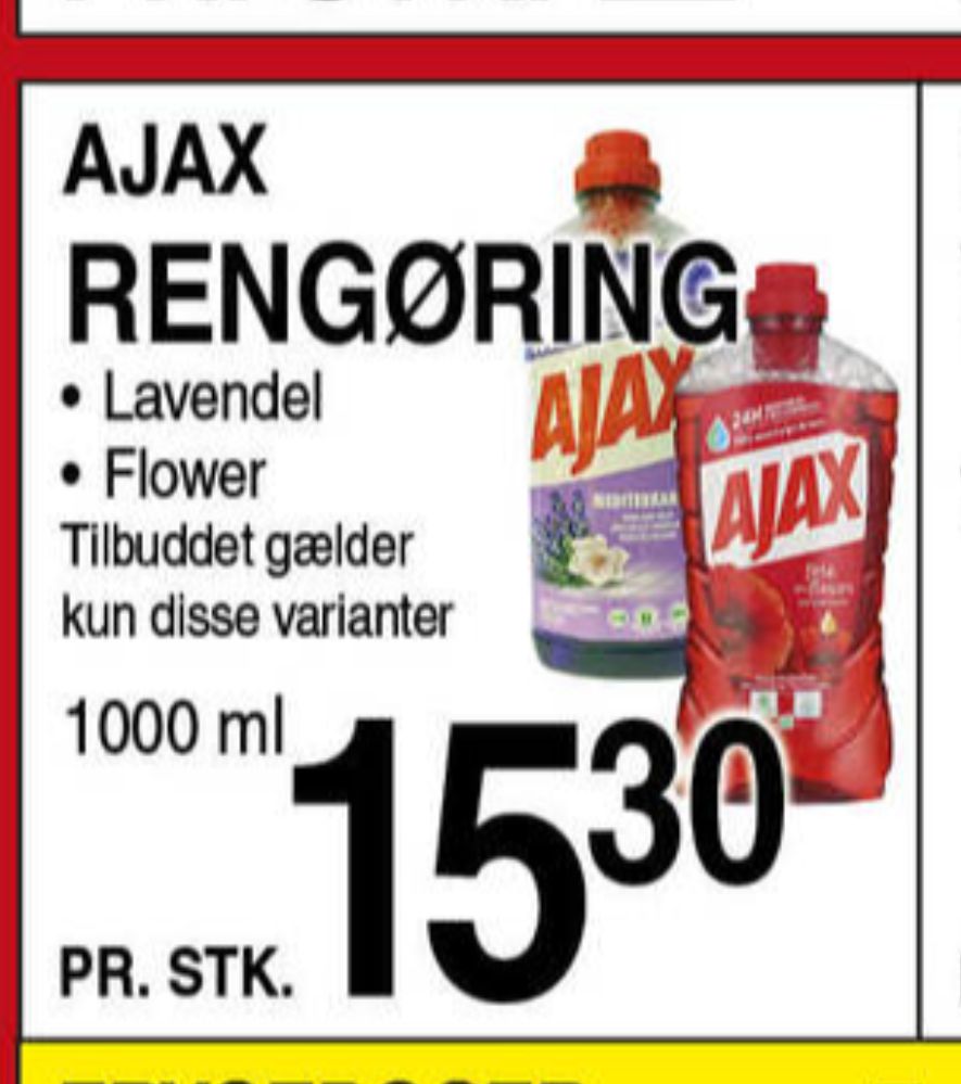 Ajax, Rengøring - universal