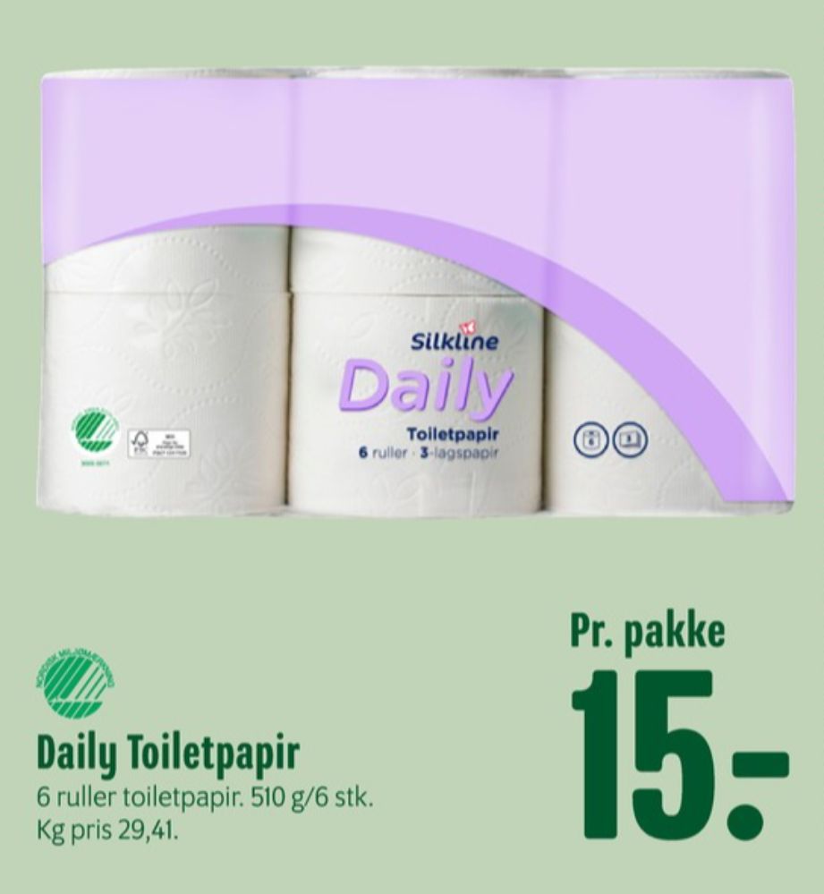 Silkline Daily, Toiletpapir