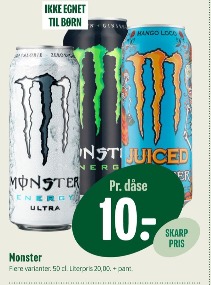 Monster Ultra Energy, Energidrik