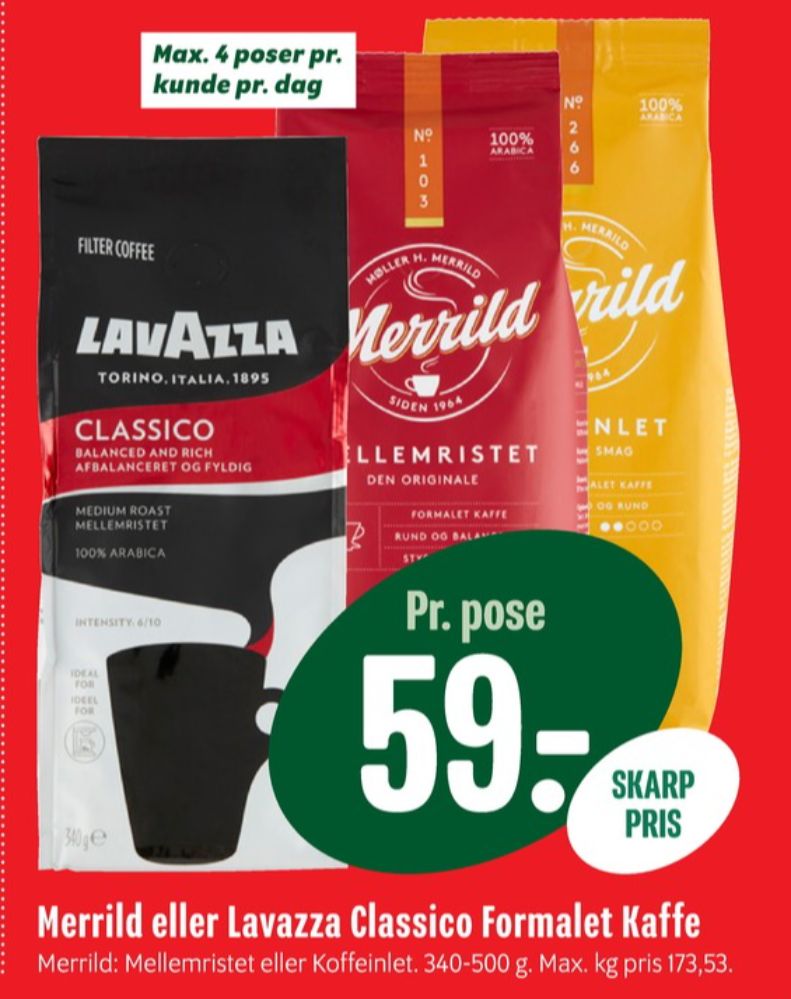 Merrild Mellemristet, Kaffe Formalet