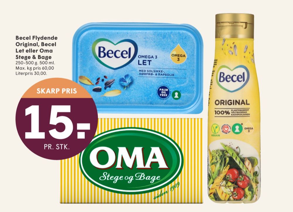Becel, Margarine - flydende original