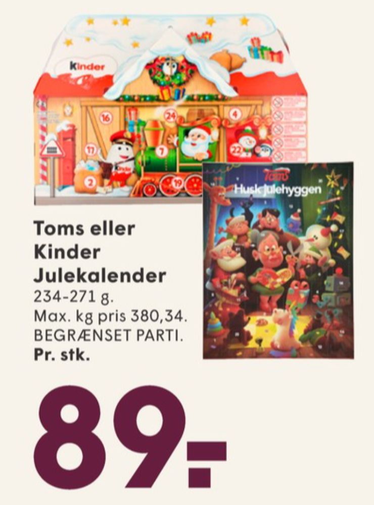 Toms, Julekalender